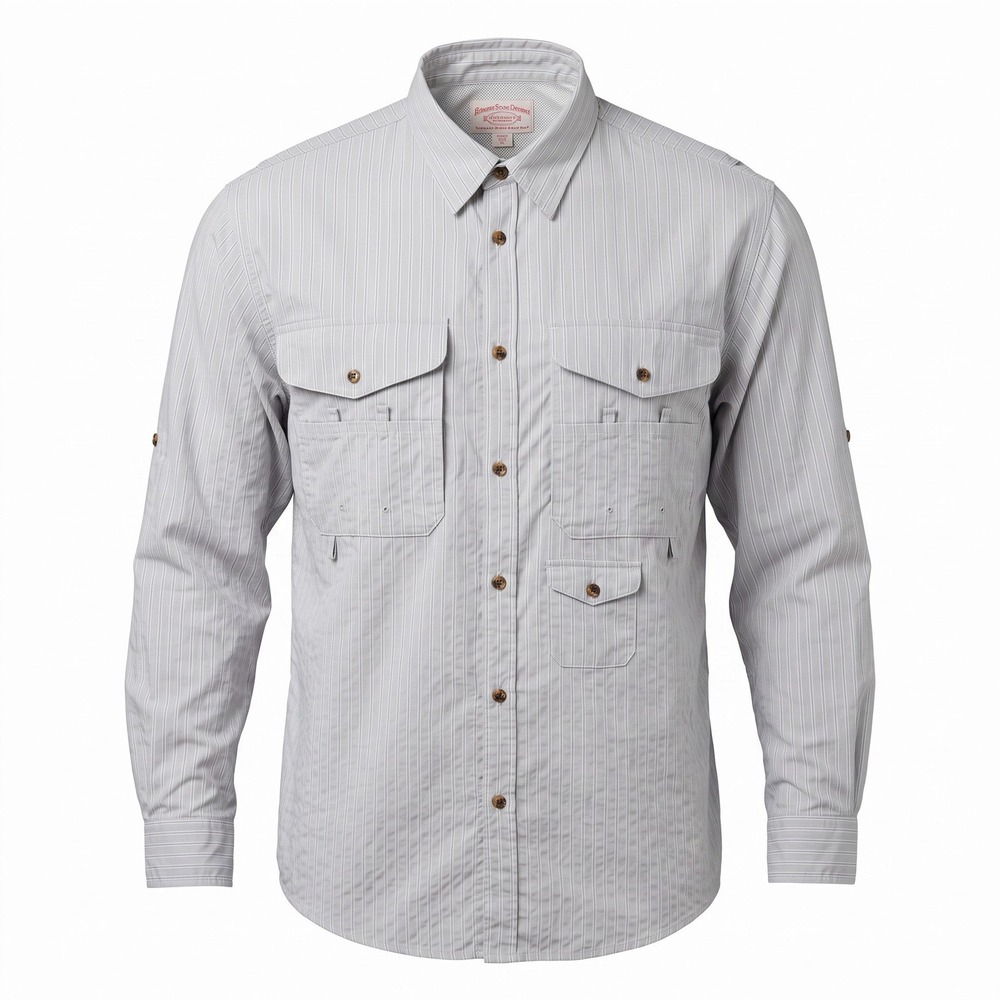 Filson Islamorada Fishing Shirt Mens XL Gray Blue UPF 50+ Ventilated 10379